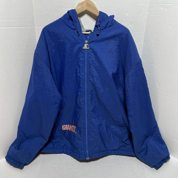Vintage New York Giants Full Zip Starter Jacket, Large, Blue, Pro Line Hooded - Picture 2 of 13